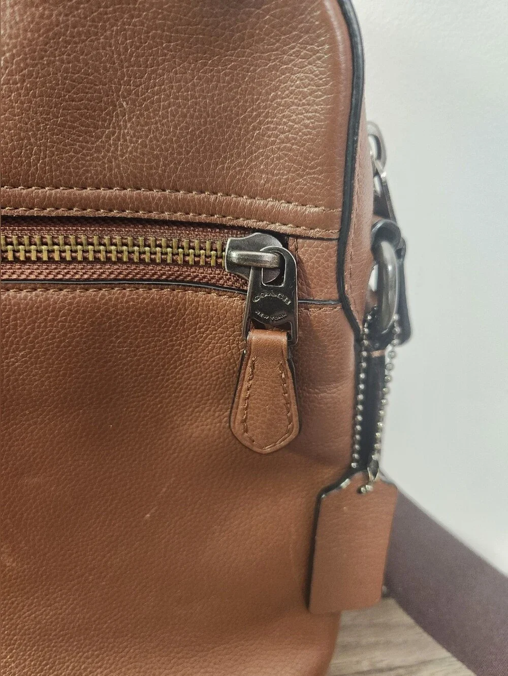 Coach Men's Crossbody Leather Flight Bag